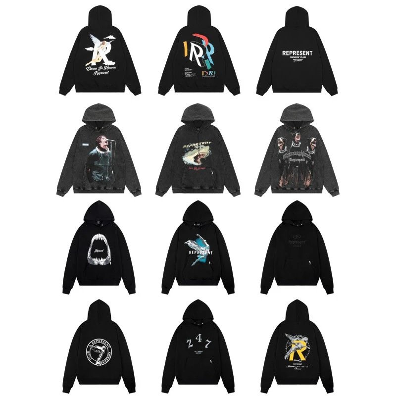 American trendy retro hoodie