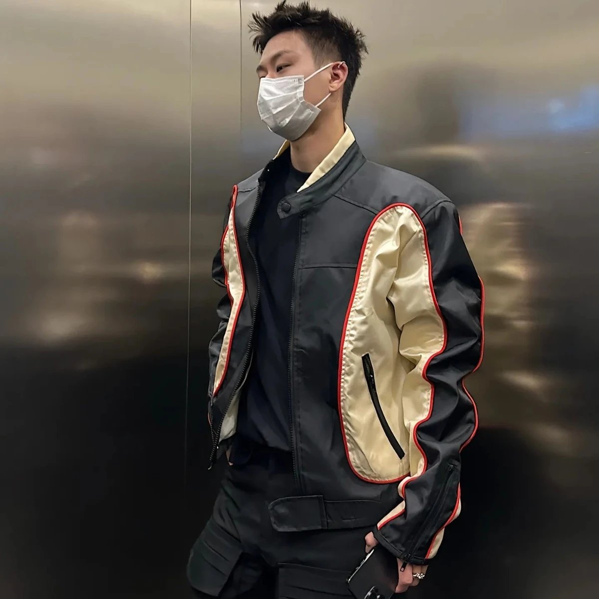 American Retro Cool Stand-Collar Cycling Jacket