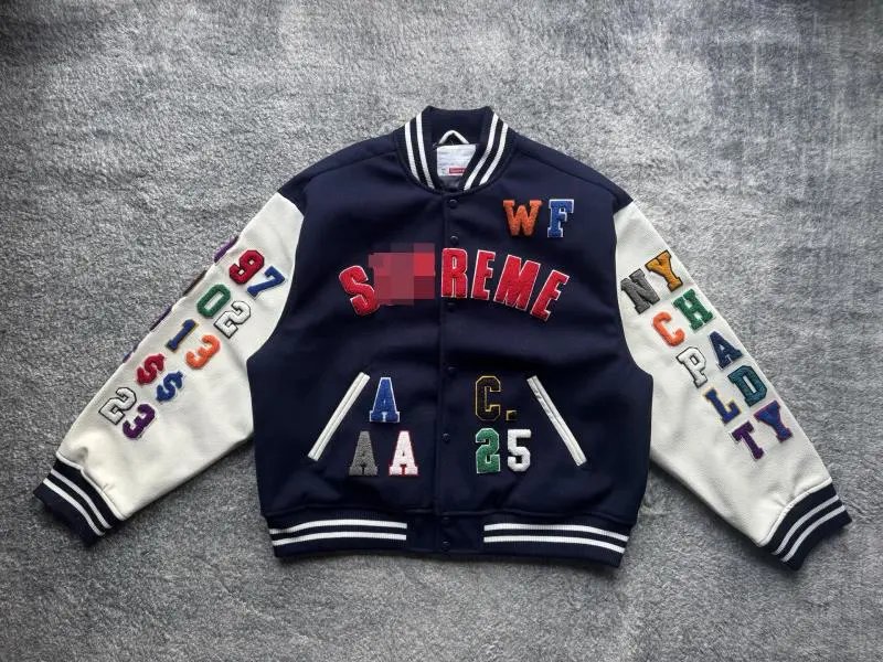 Supreme Jackets Full-Zip Stand-Collar Piped Jacket — Sup124 blue
