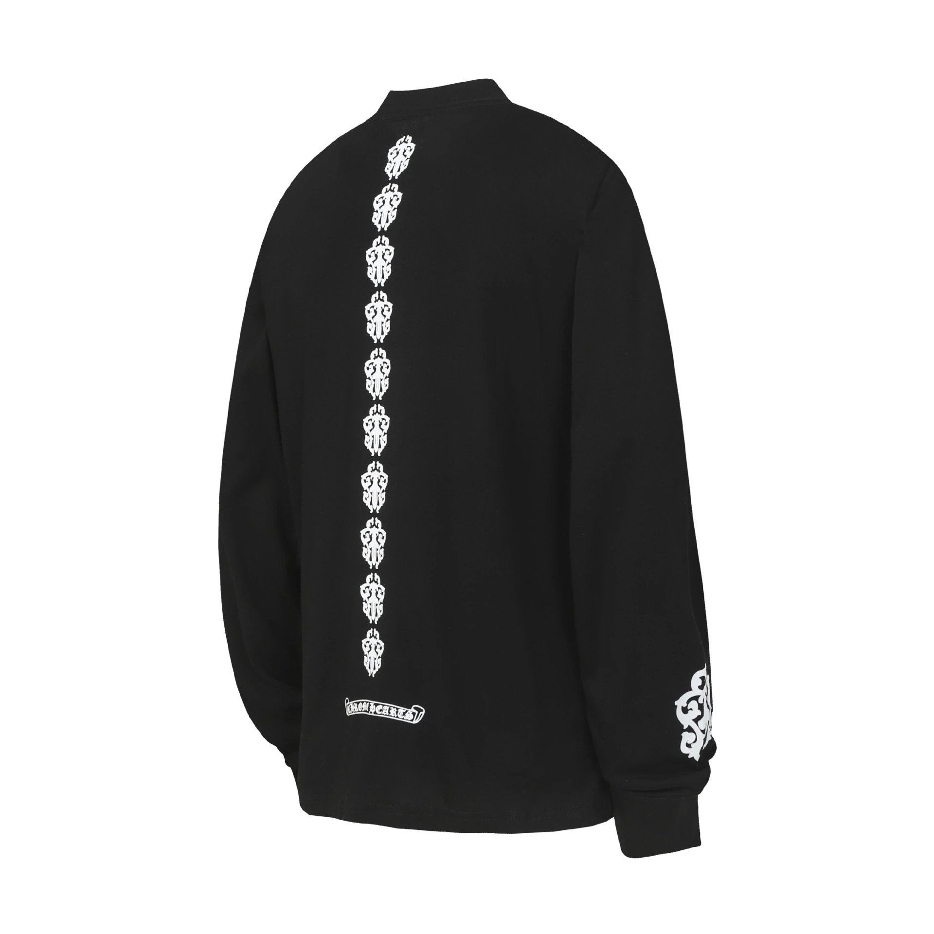 Long-Sleeved Shirt with Cross, Horseshoe, Sanskrit Print photo 7