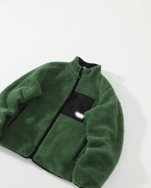 Stussy Reversible Fleece Jacket Beige / Black Outerwear - 5