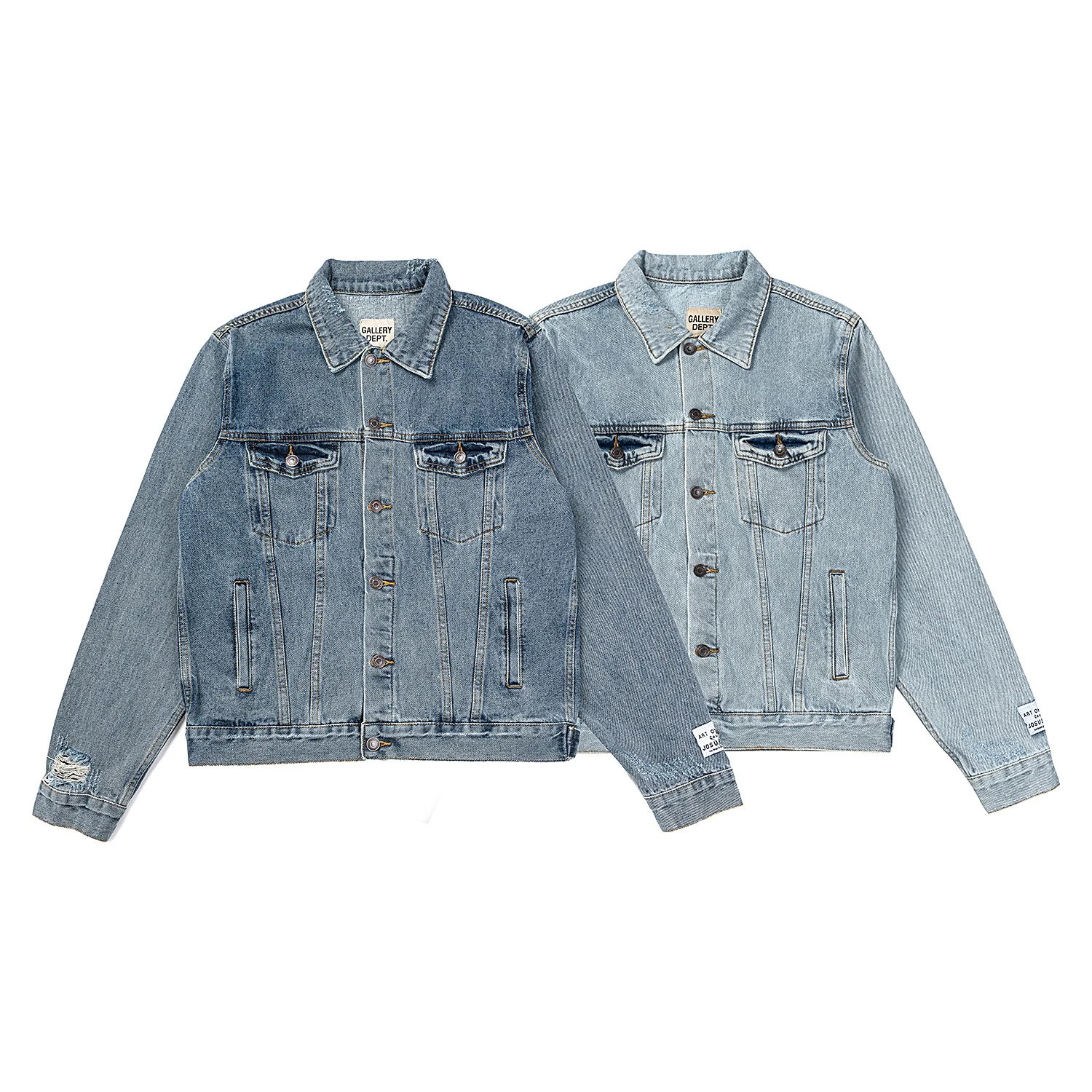 Letter Print Unisex Denim Jacket