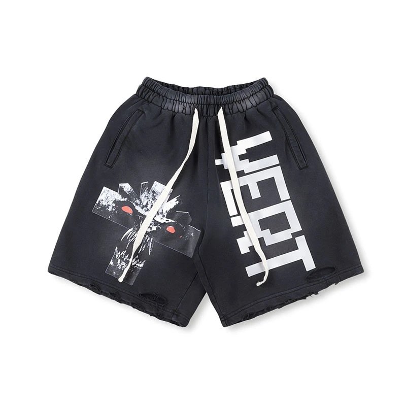 SP5DER Pixelated Logo Orange Sweatshorts Shorts - 29