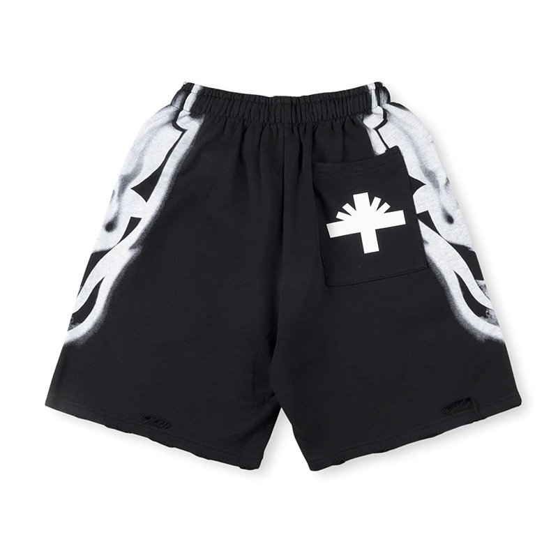 SP5DER Pixelated Logo Orange Sweatshorts Shorts - 24
