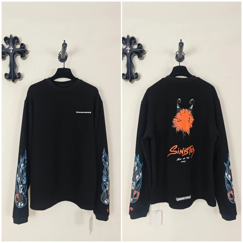 Waffle-Knit Long-Sleeve T-Shirt with Sword Graphic photo 8