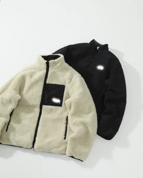 Stussy Reversible Fleece Jacket Beige / Black Outerwear - 6