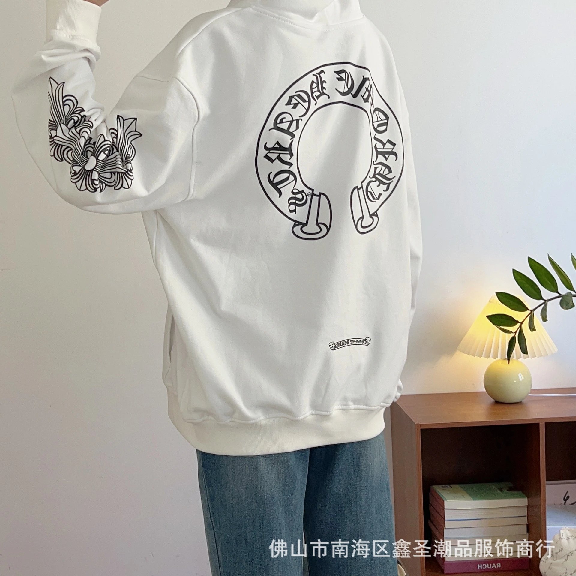 Chrome Hearts Cross Motif Zip-Up Hoodie Black - 20