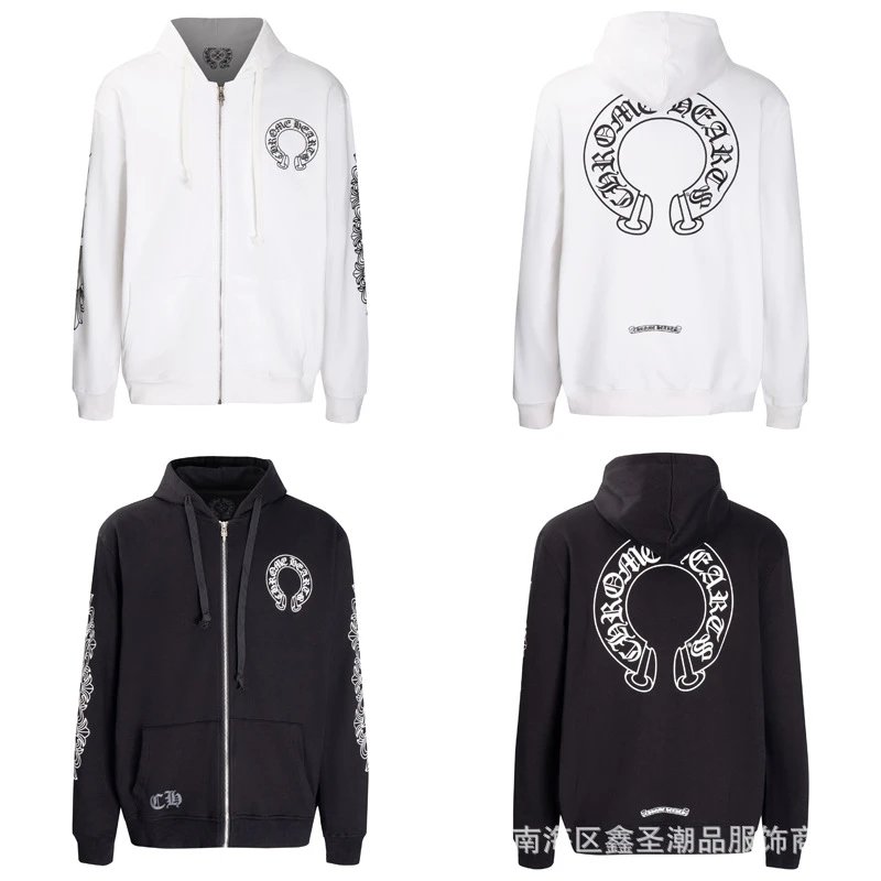Chrome Hearts Cross Motif Zip-Up Hoodie Black - 5