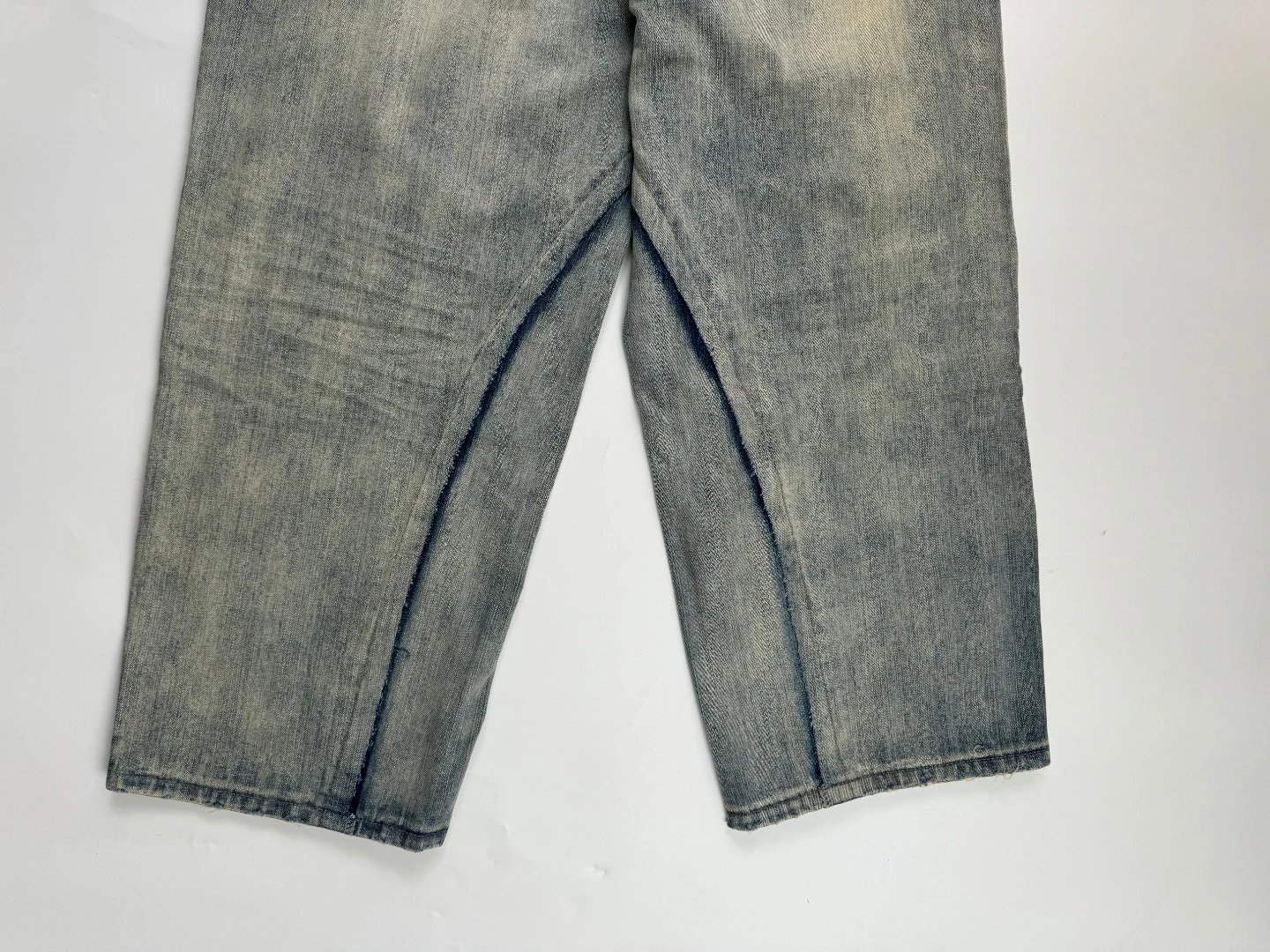 Balenciaga Distressed High-Waist Wide-Leg Jeans Light Wash - 13
