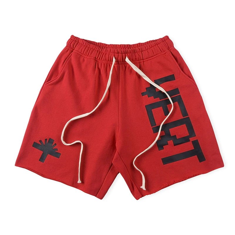 SP5DER Pixelated Logo Orange Sweatshorts Shorts - 4
