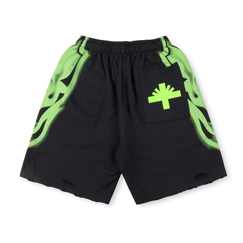SP5DER Pixelated Logo Orange Sweatshorts Shorts - 26