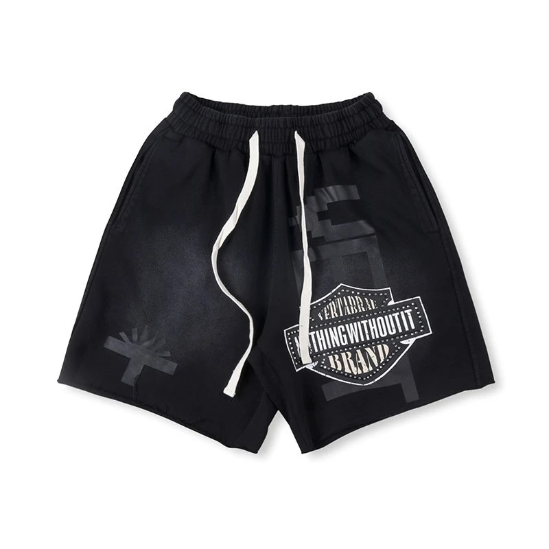 SP5DER Pixelated Logo Orange Sweatshorts Shorts - 37