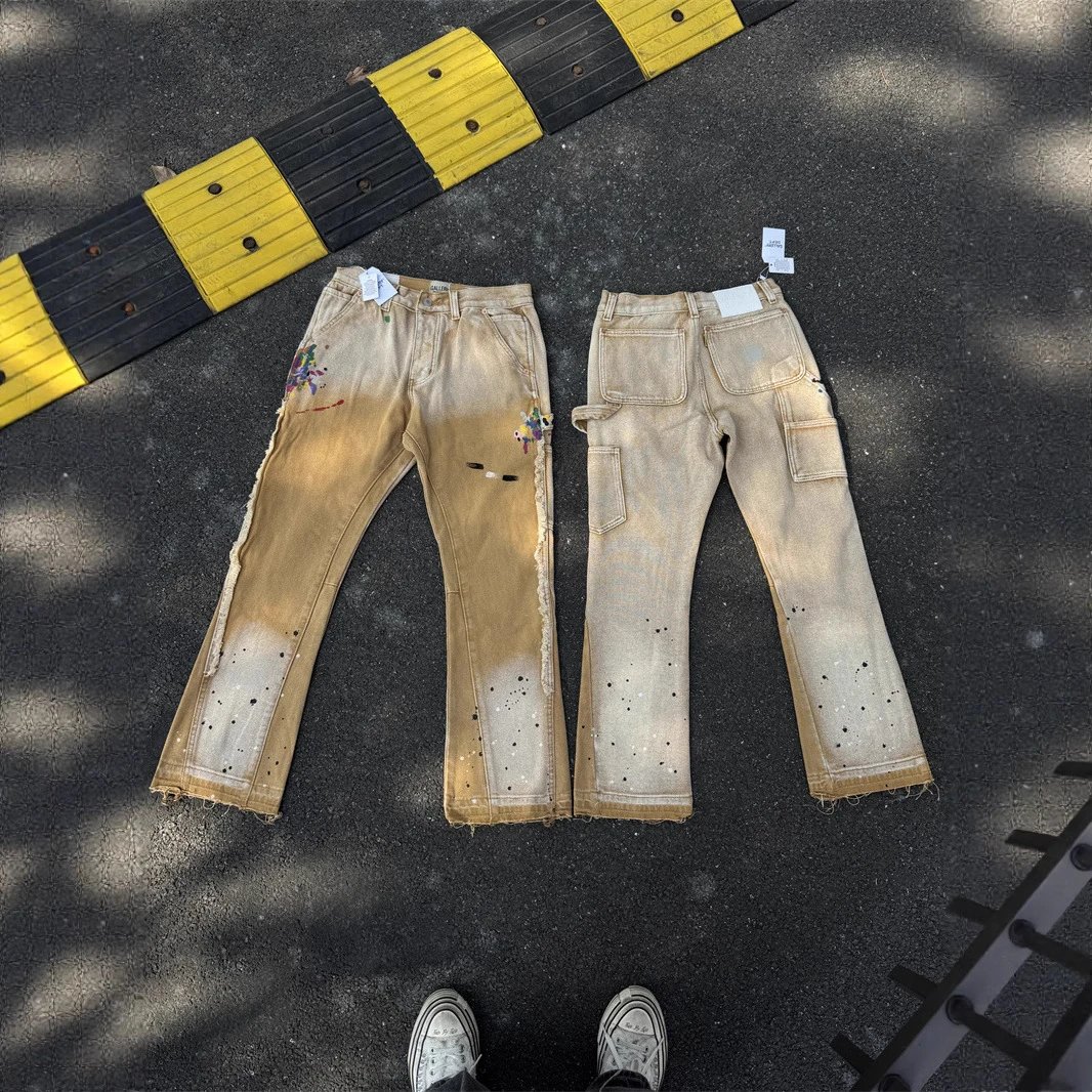 Washed Distressed Patchwork Casual Loose Jeans