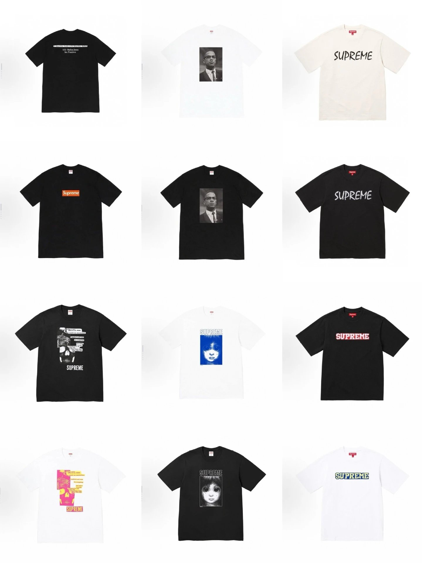 Supreme What The Fuck Cow Print Oval Logo Black T-Shirt - 2
