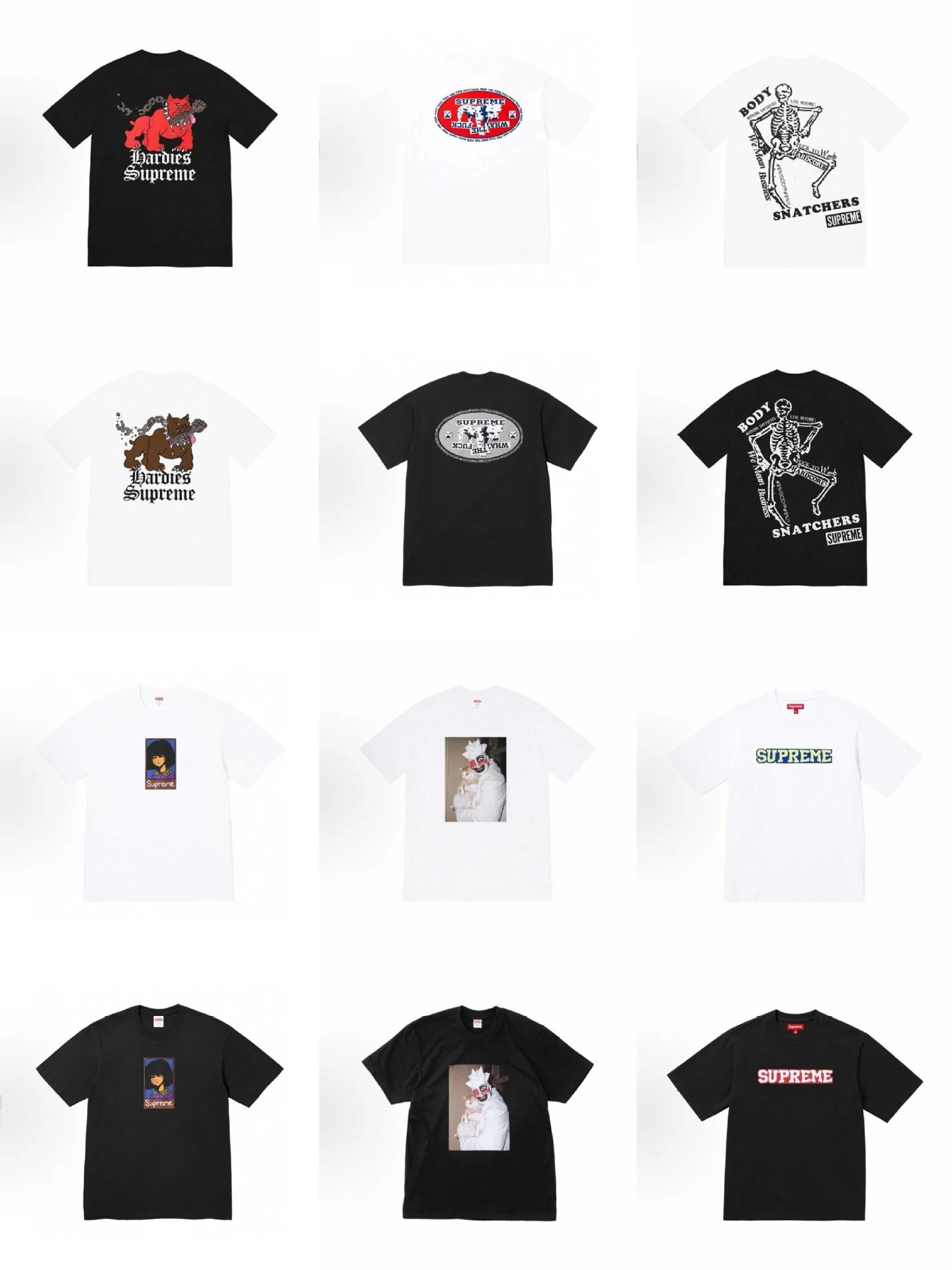 Supreme What The Fuck Cow Print Oval Logo Black T-Shirt - 4
