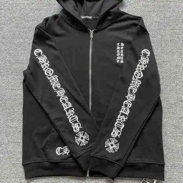 Chrome Hearts Cross Motif Zip-Up Hoodie Black - 24