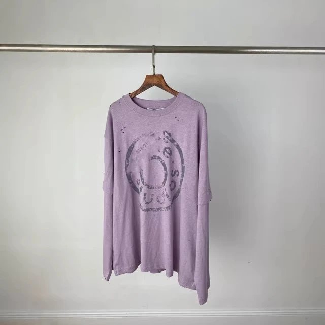 Taro Purple Logo Ripped Sunscreen Print T-Shirt