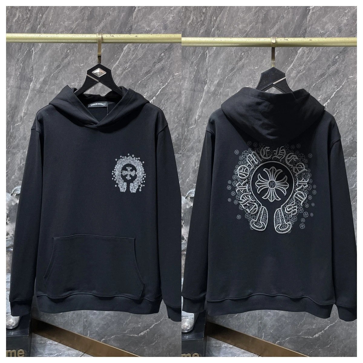 Chrome Hearts Multi-Print White Hoodie - 8