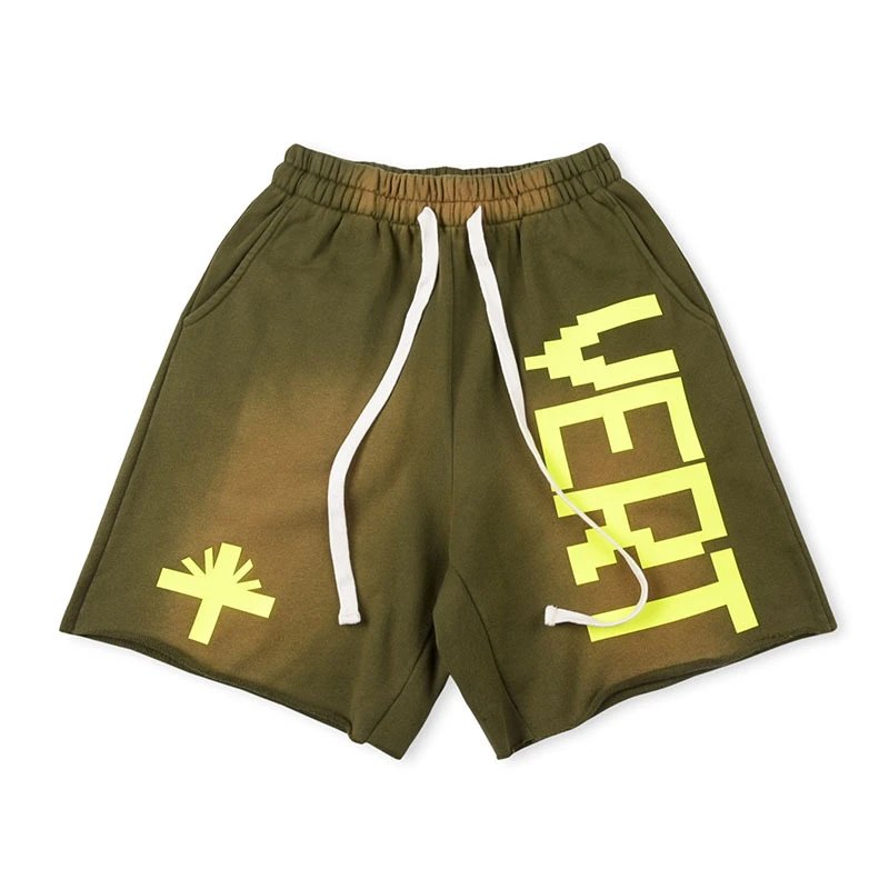 SP5DER Pixelated Logo Orange Sweatshorts Shorts - 21