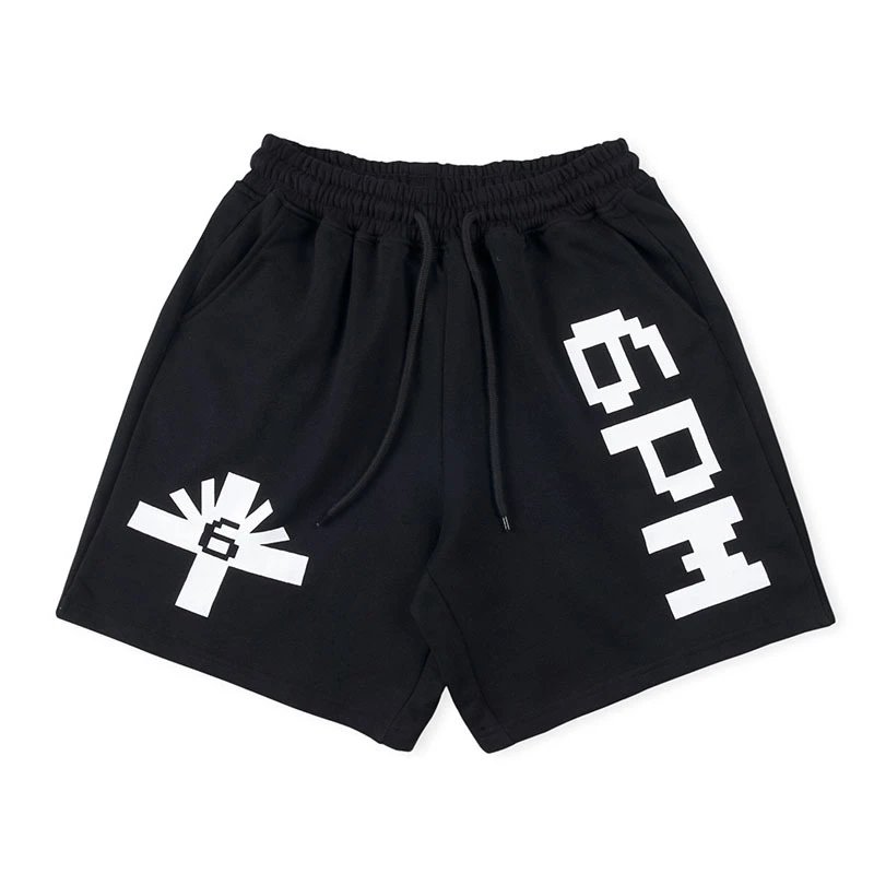 SP5DER Pixelated Logo Orange Sweatshorts Shorts - 17
