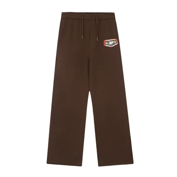 Design Patch Sweatpants Brown - 1