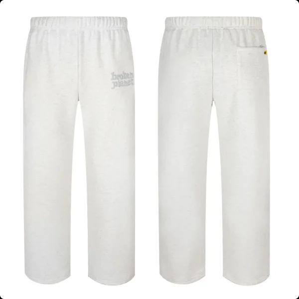 Broken Planet Logo Sweatpants Light Gray - 1