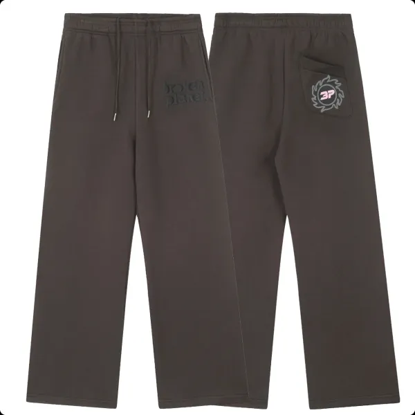 Broken Planet Logo Sweatpants Charcoal Gray - 1