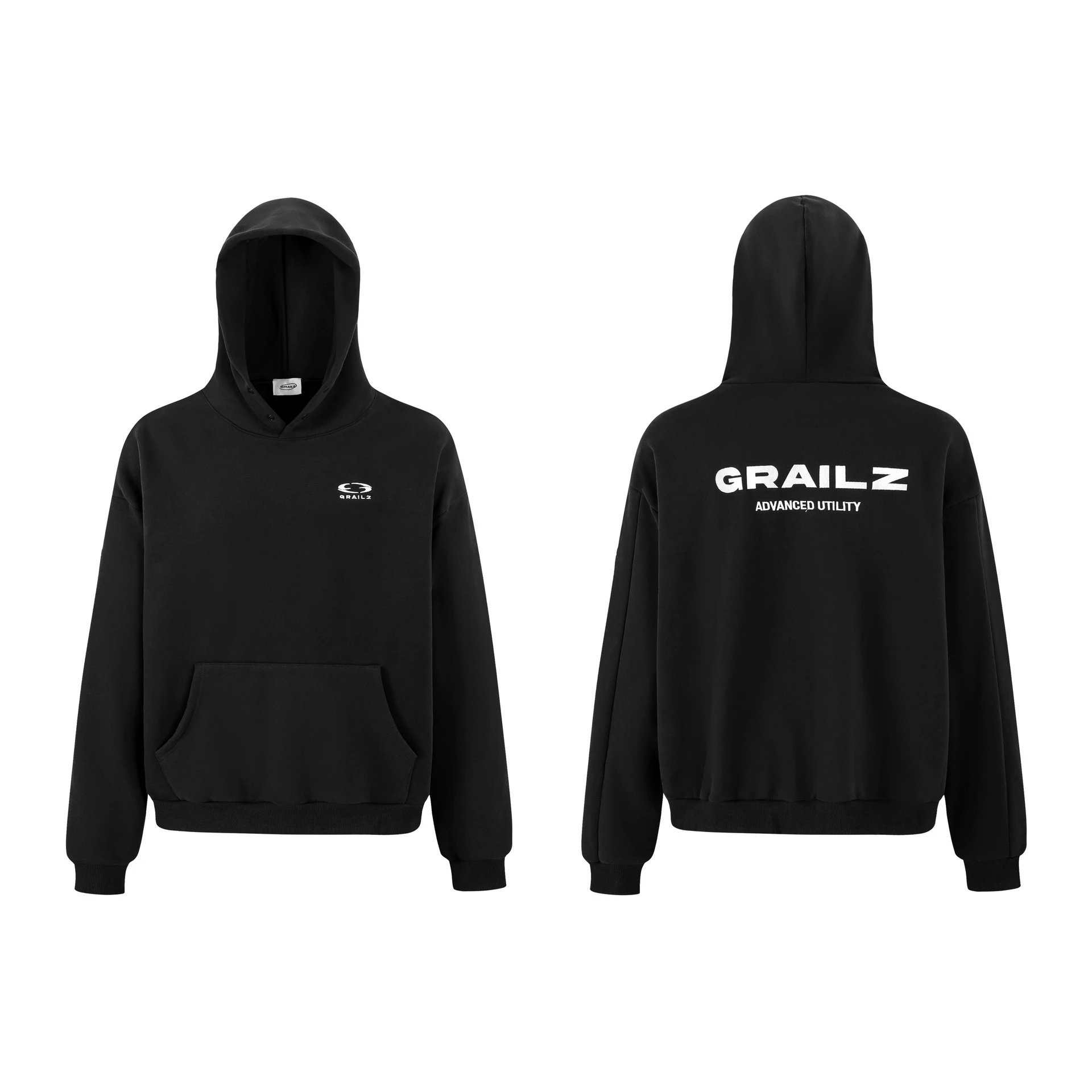 Loose-Fitting Button-Down Hooded Sweatshirt photo 5