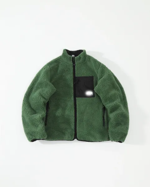 Stussy Reversible Fleece Jacket Beige / Black Outerwear - 3