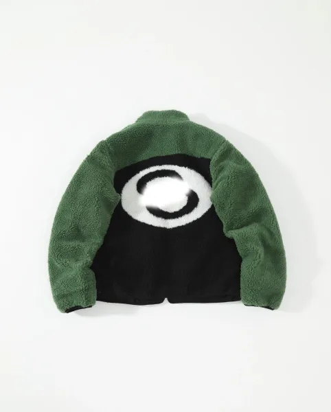Stussy Reversible Fleece Jacket Beige / Black Outerwear - 4