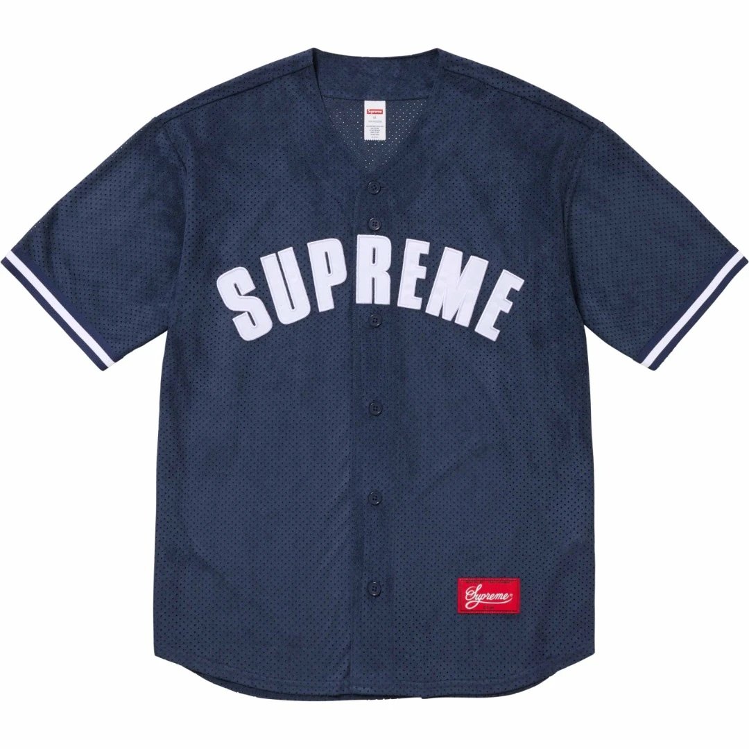 Supreme Shirts Mesh Baseball Shirt — 1108 blue