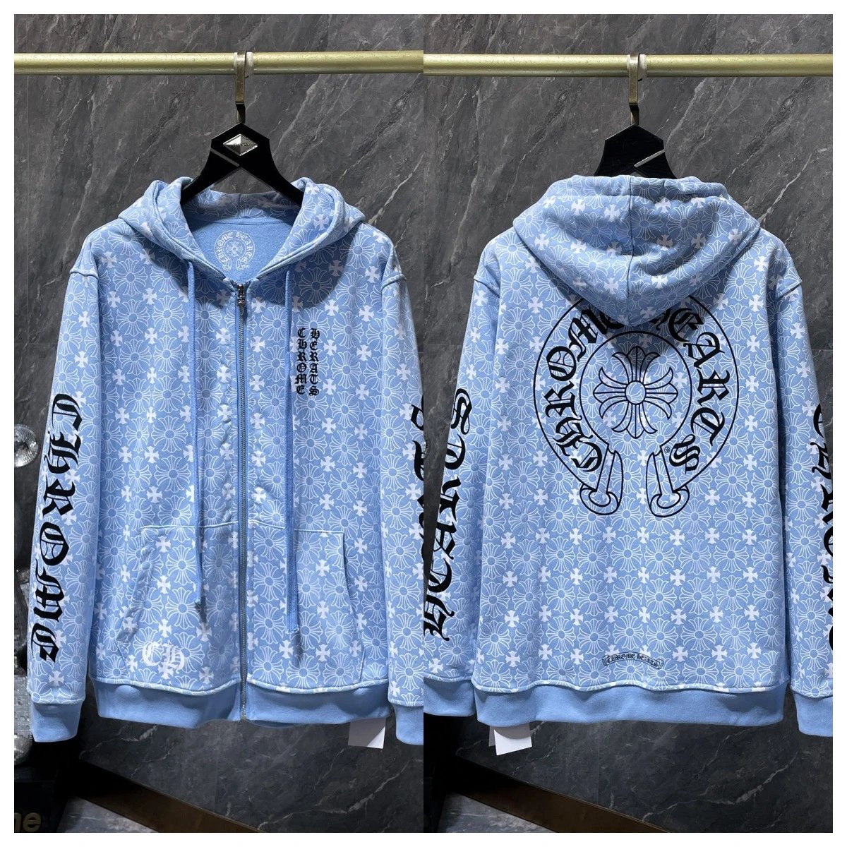 Chrome Hearts Multi-Print White Hoodie - 4