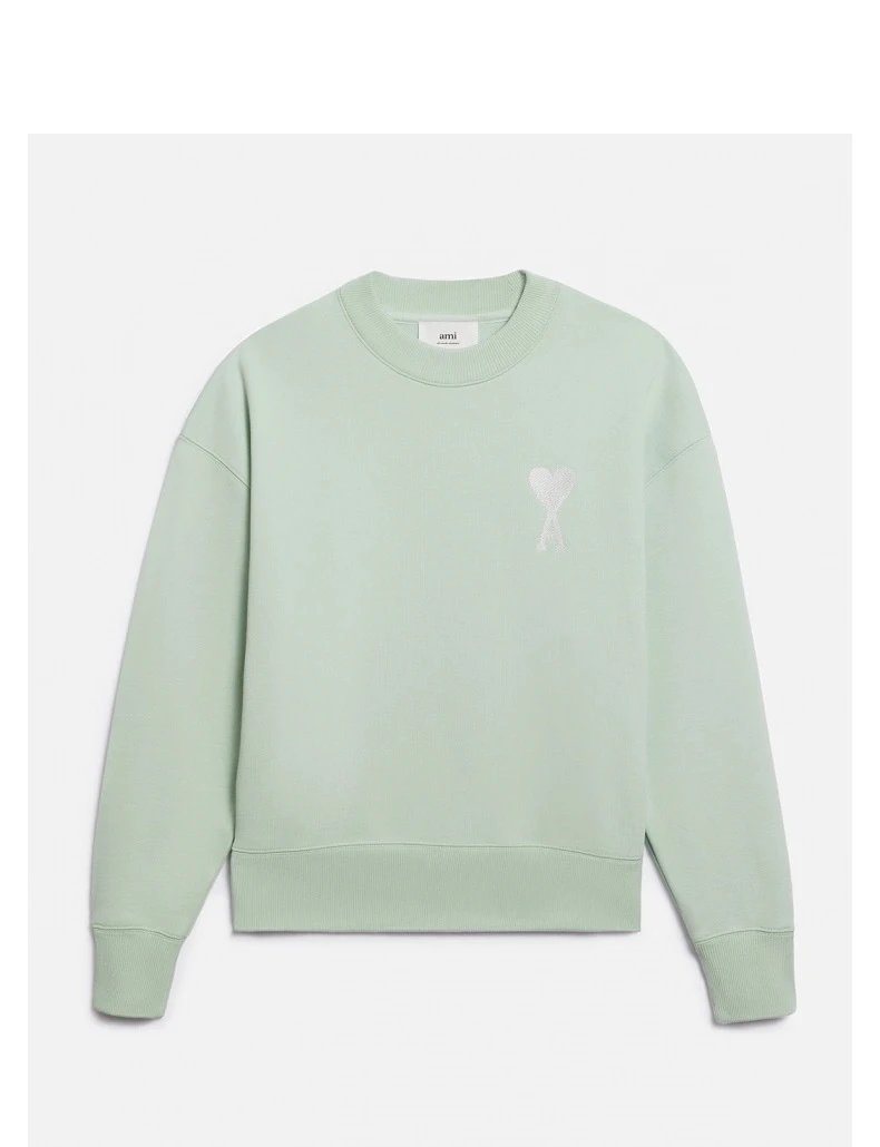 Loose-Fit Heart Print Crew-Neck Long-Sleeve Top photo 3