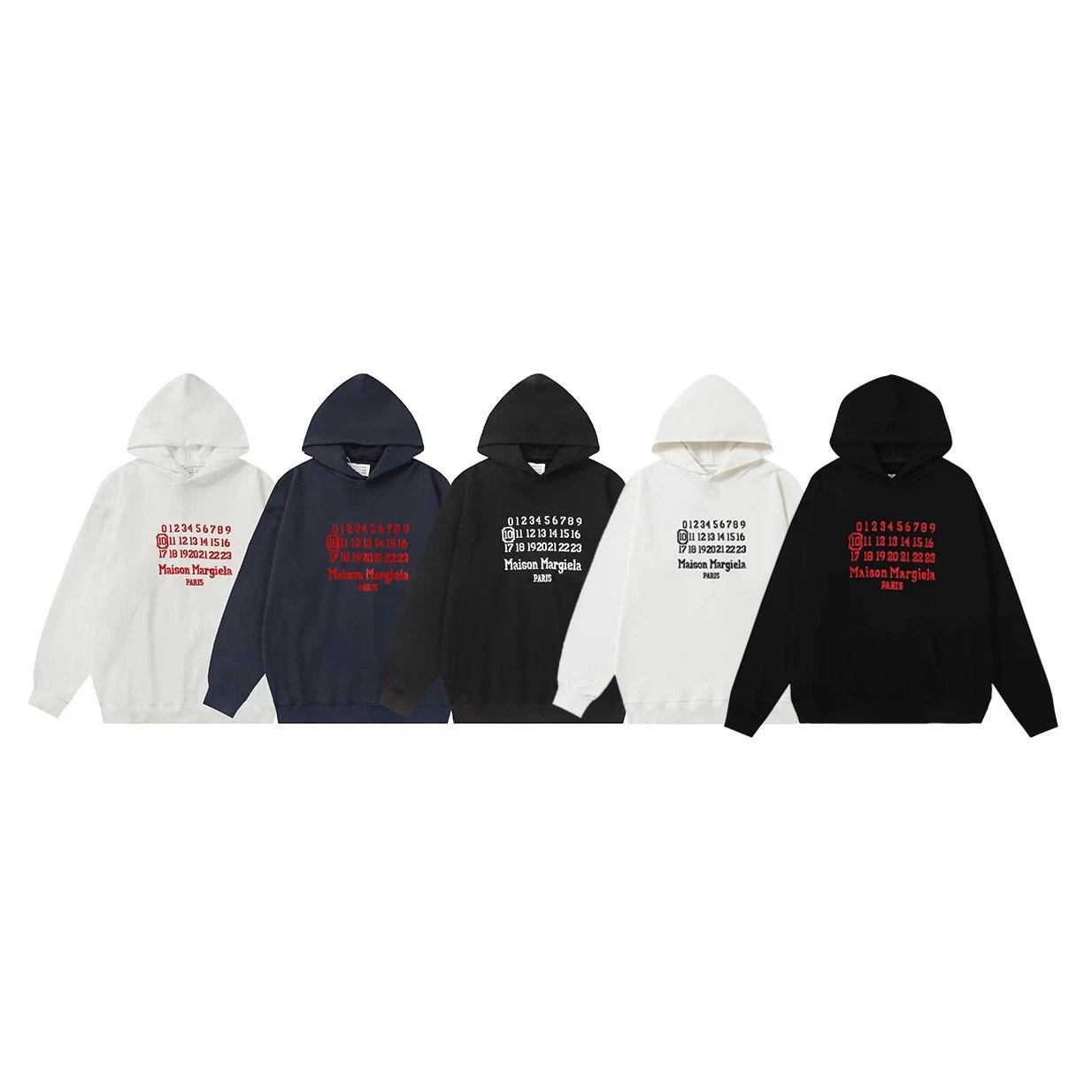 Maison Margiela Tabi Number Print Hoodie