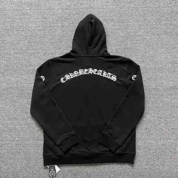 Chrome Hearts Cross Motif Zip-Up Hoodie Black - 25