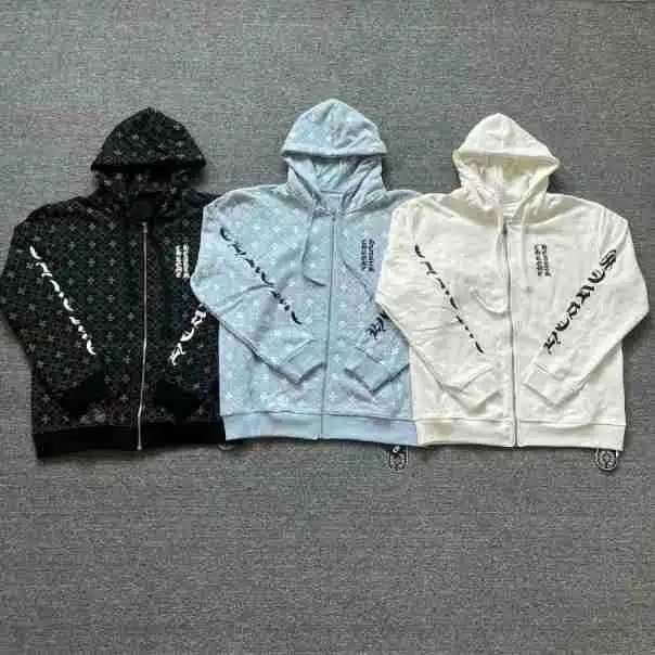 Chrome Hearts Cross Motif Zip-Up Hoodie Black - 31