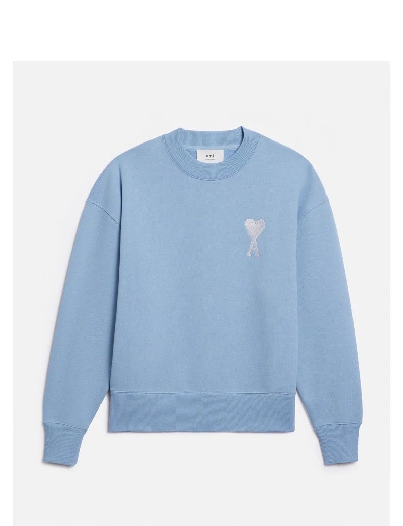 Loose-Fit Heart Print Crew-Neck Long-Sleeve Top photo 2