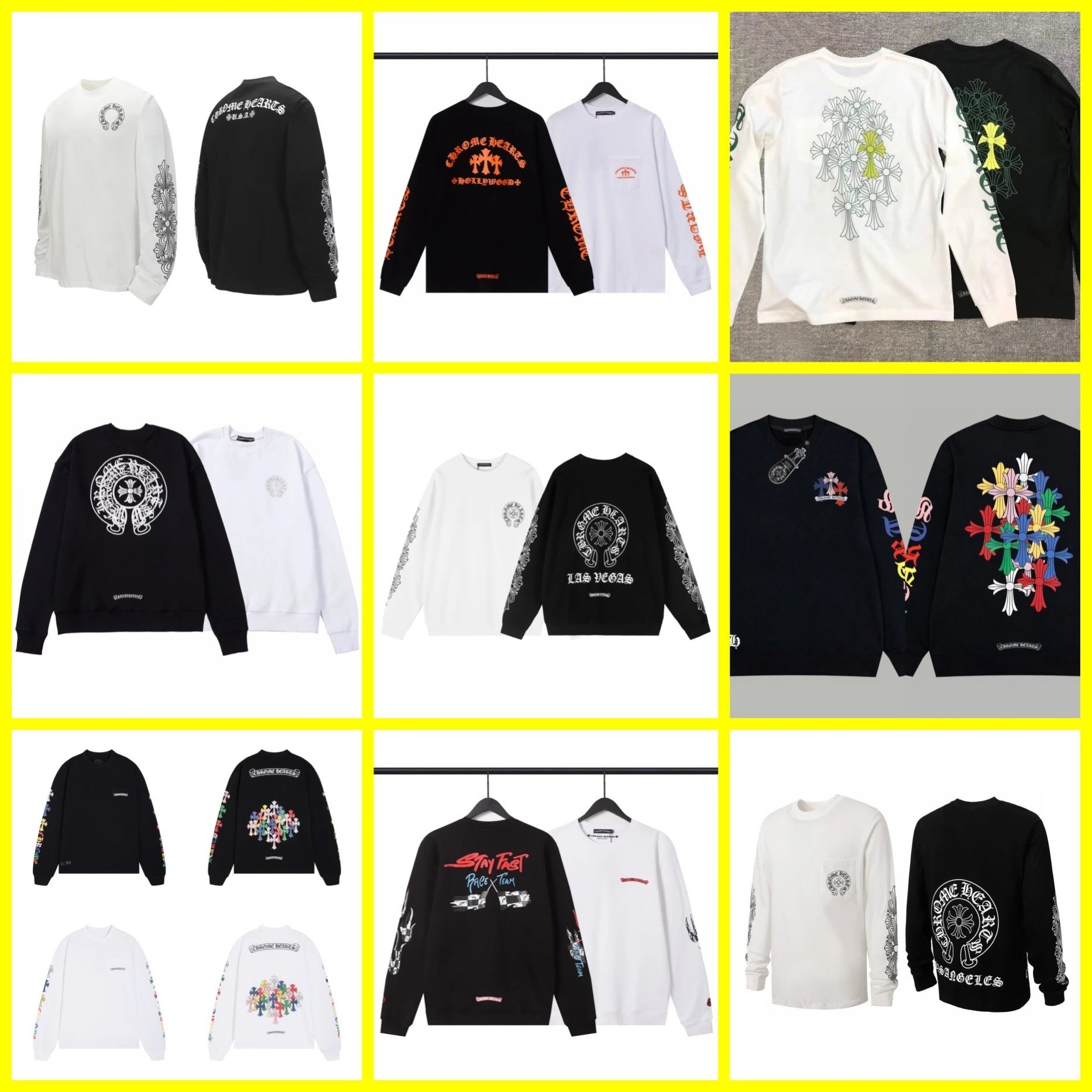 Crew Neck Pullover Long-Sleeved Cotton Sweatshirt