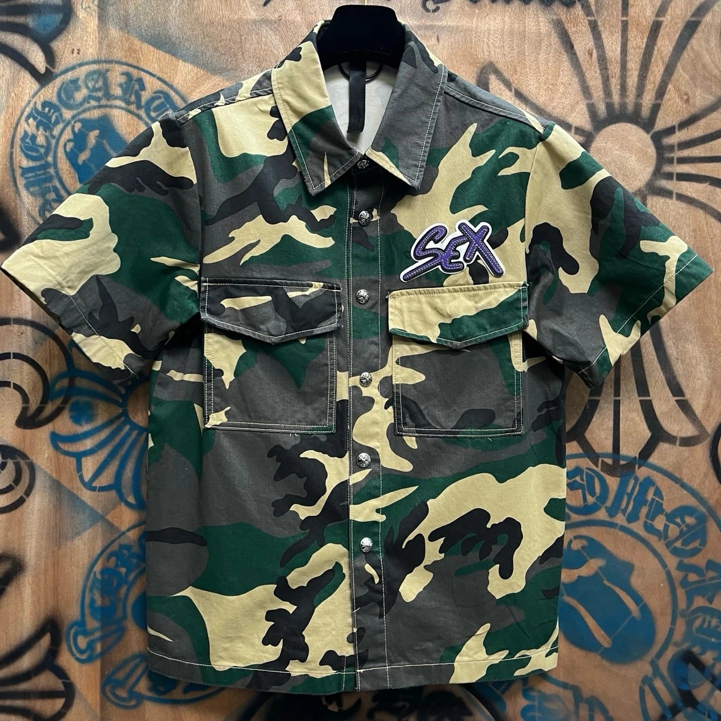 Camouflage Washed Denim Suit