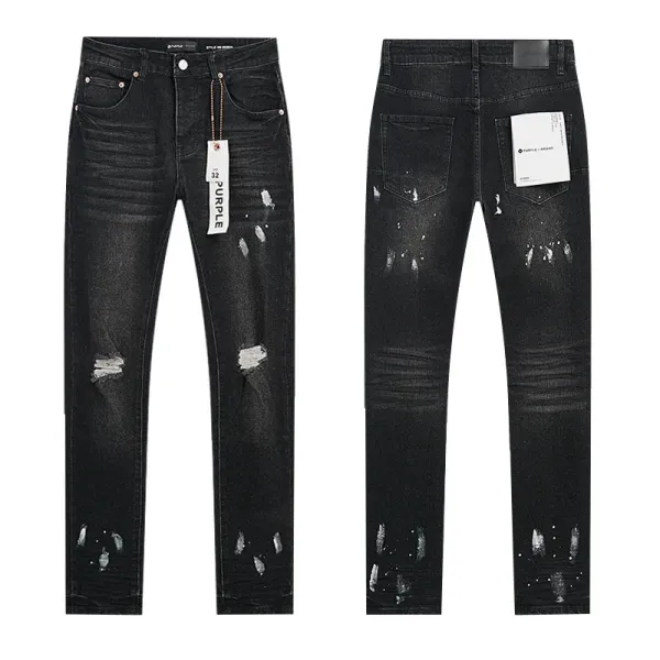 Purple Brand Flared Jeans Black with Radiant Stitch Detail - 18