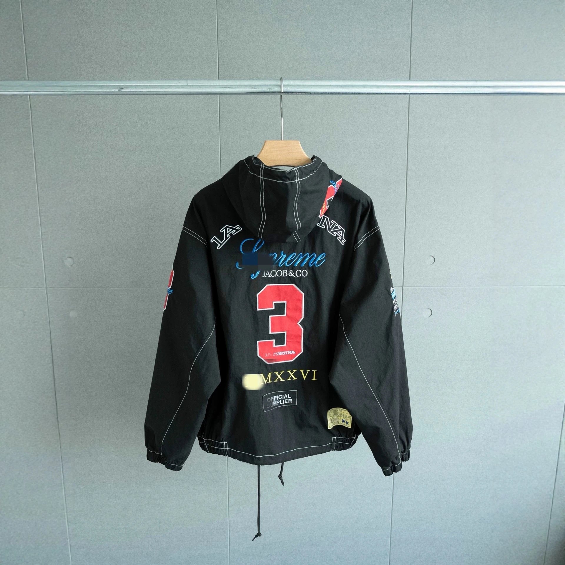 Long-Sleeve Hooded Zip-Up Jacket with Utility Patches