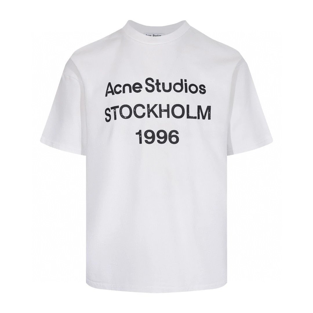 Acne Studios Jackets Stockholm 1996 logo-embroidered jacket — 1996 distressed white