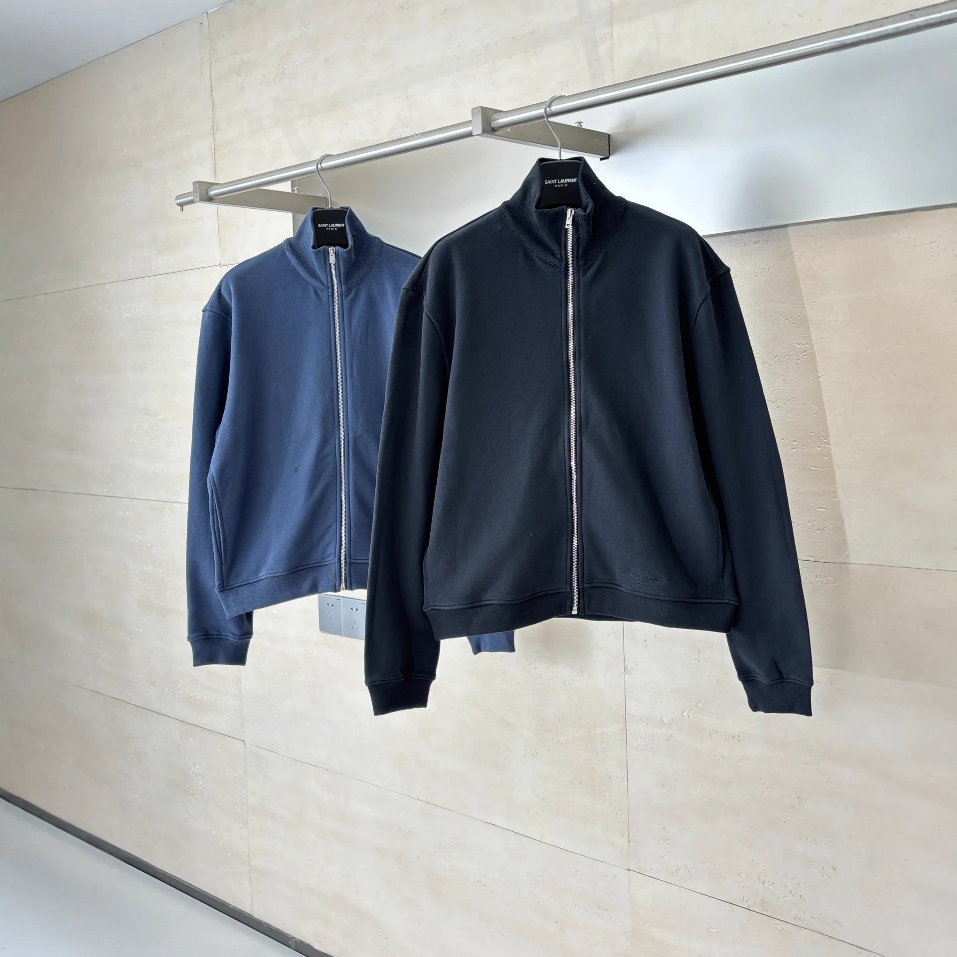 Stand-Up Collar Embroidered Jacket