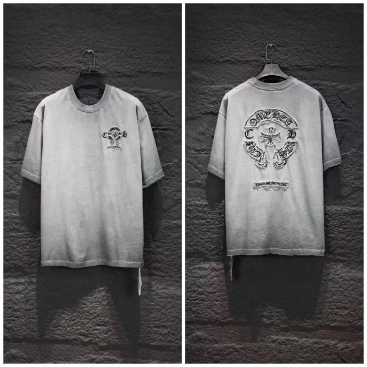 Distressed Embroidered Short-Sleeve T-Shirt photo 8