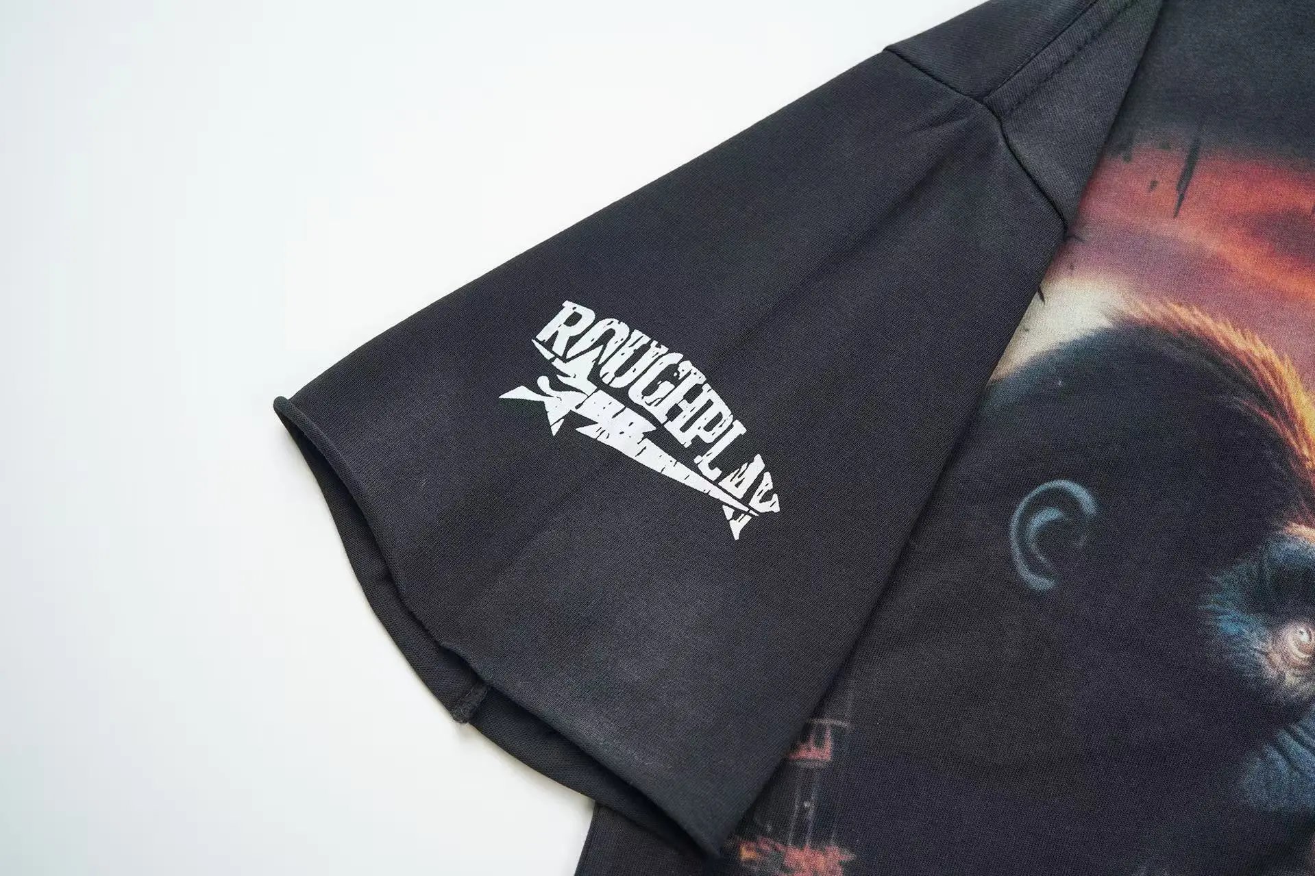 Roughplay x Hellcat Records Band Graphic Distressed Gray T-Shirt - 19