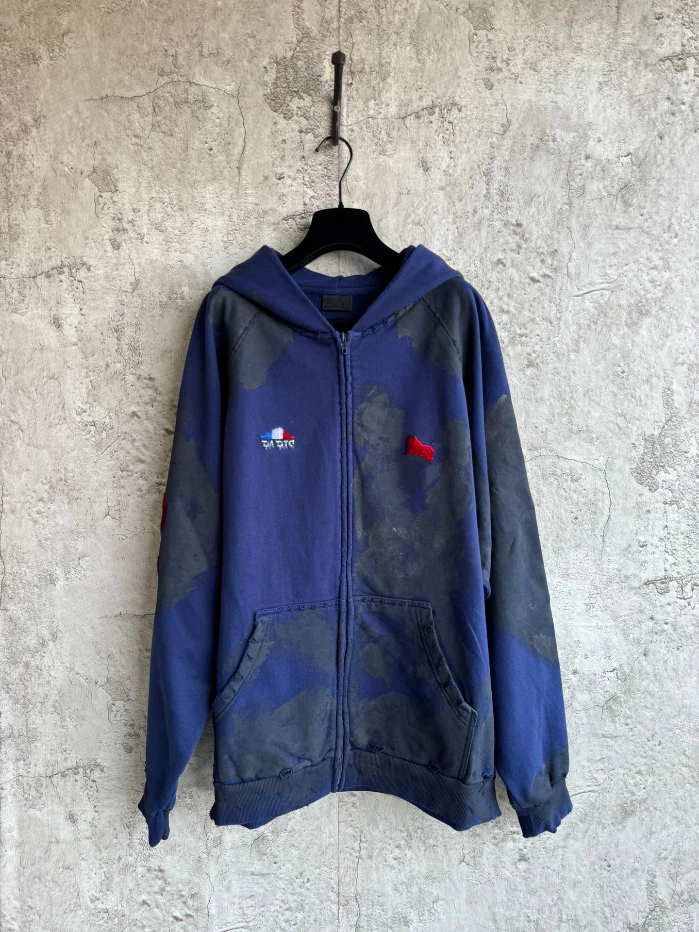 Paneled Embroidered Hooded Cardigan photo 3