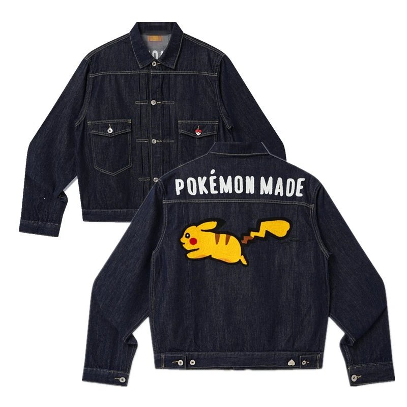 Duck Collar Letter Embroidered Workwear Jacket photo 3