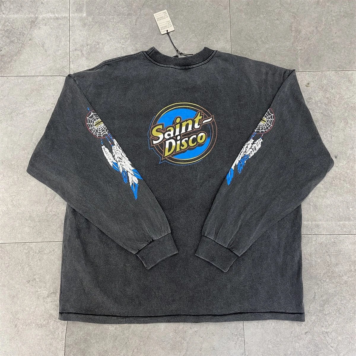 Cowboy Bebop x Unknown Brand Long Sleeve Graphic Tee Black - 17