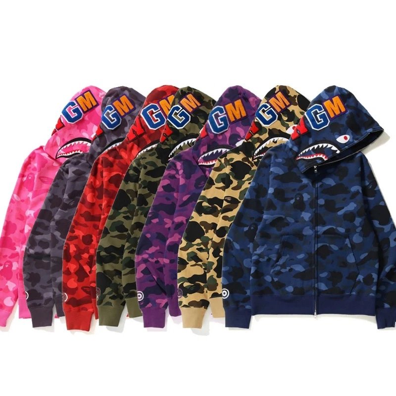 Shark Camouflage Zip-Up Jacket