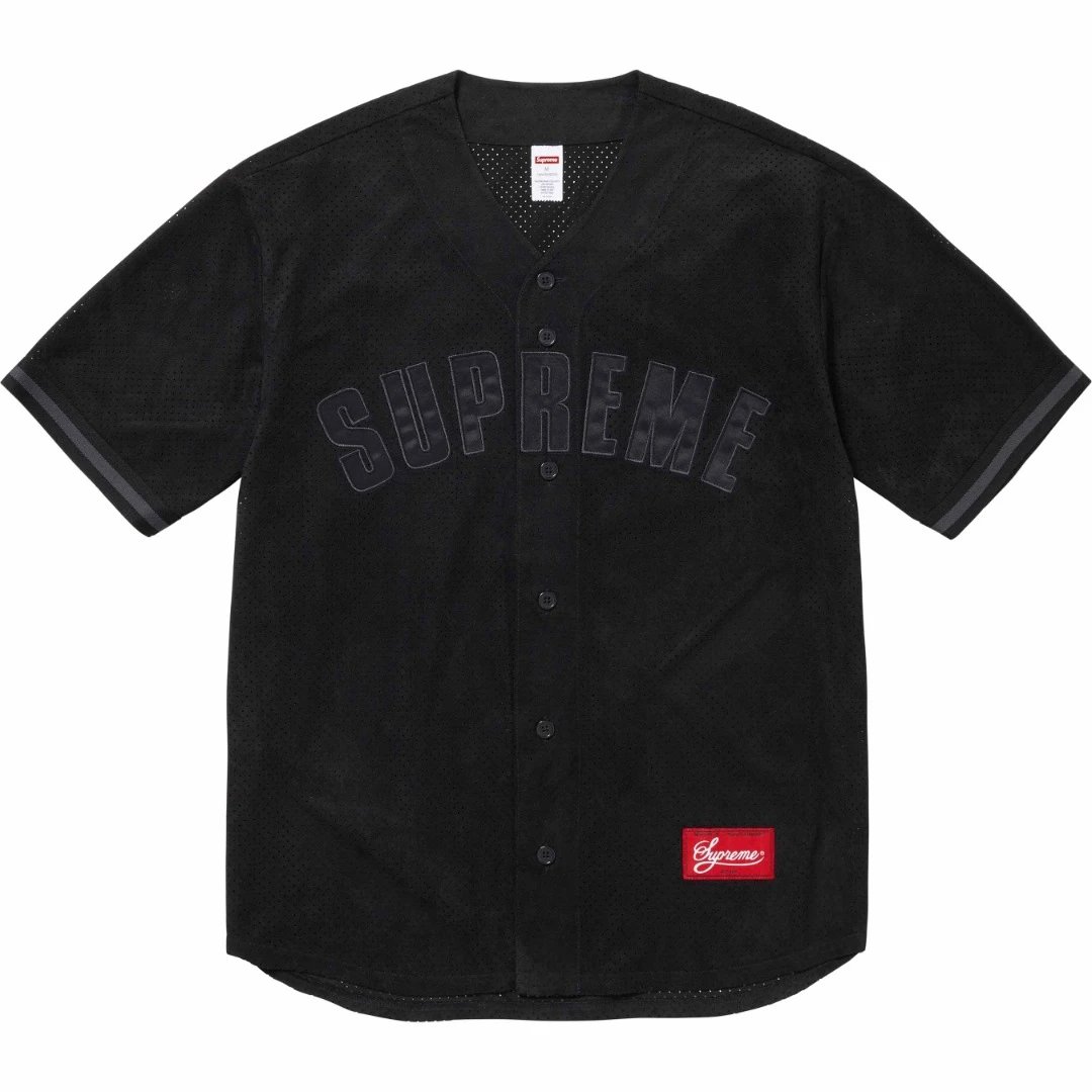 Supreme Shirts Mesh Baseball Shirt — 1108 black